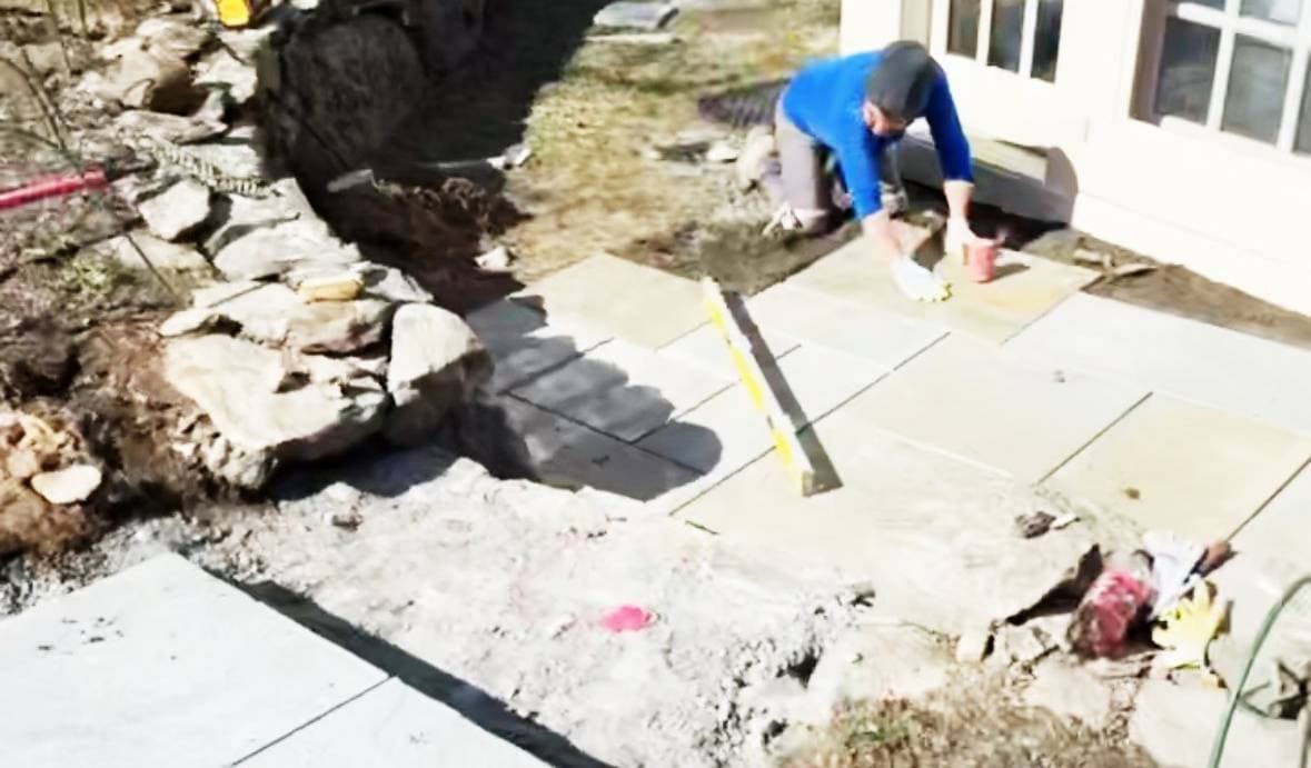 Slate Walkway Project in Southbury CT