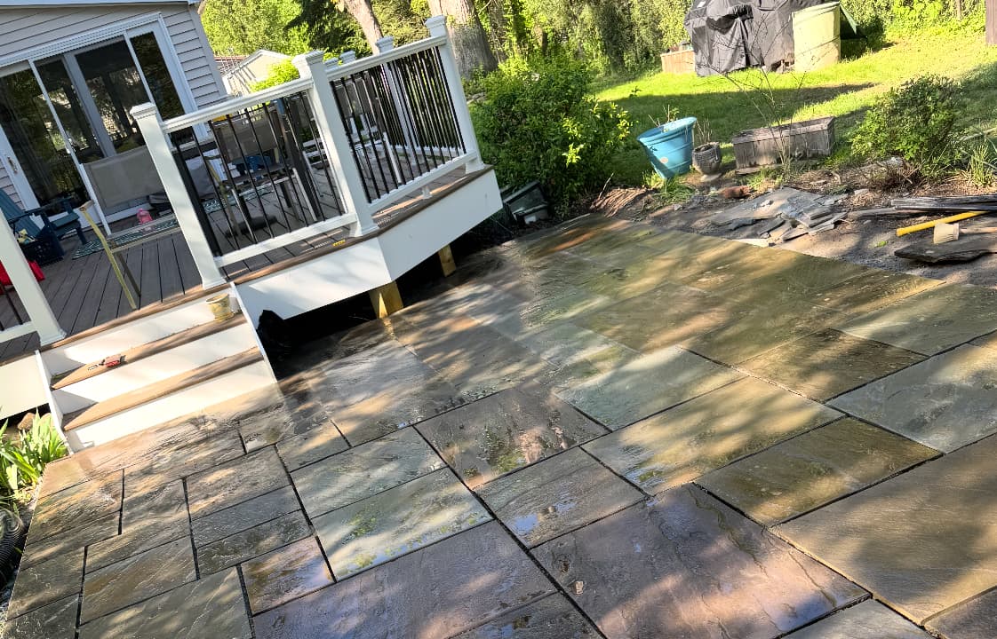 Bethel, CT Bluestone Patio Installation