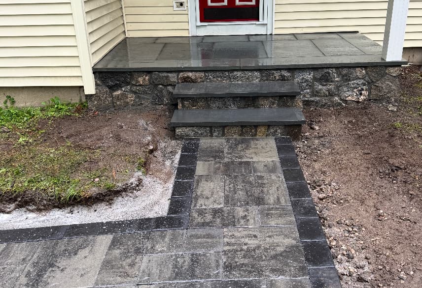 Bluestone Landing, Steps & Stone Veneer Elevate Curb Appeal